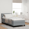 vidaXL Boxspring Ágy Matraccal - Világosszürke, 90 x 190 cm, Szövet