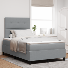 vidaXL Boxspring Ágy Matraccal Világosszürke Kis Kétszemélyes Szövet ágy és ágykellék