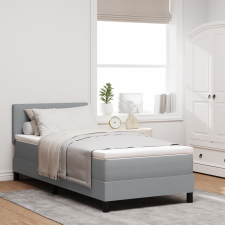 vidaXL Boxspring Ágy Matracgal Világosszürke 100x200 cm Szövet ágy és ágykellék