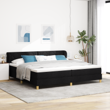 vidaXL Boxspring Ágy Matracokkal - Fekete, 200x200 cm, Szövet ágy és ágykellék