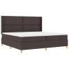 vidaXL Boxspring Ágy Matracokkal Sötétbarna, 200x200 cm Szövetben