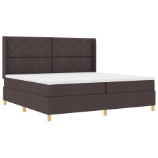 vidaXL Boxspring Ágy Matracokkal Sötétbarna, 200x200 cm Szövetben ágy és ágykellék