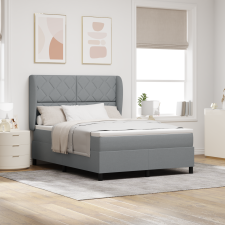 vidaXL Boxspring Ágy Matracokkal - Világosszürke, 160x200 cm, Szövet ágy és ágykellék