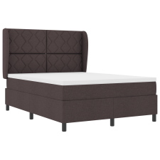 vidaXL Boxspring Ágy Mattal Barna Színben, 140x190 cm Szövet (3340623) ágy és ágykellék
