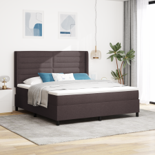 vidaXL Boxspring Ágy Mattal és LED Fekete 180x200 cm Szövet ágy és ágykellék
