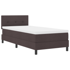 vidaXL Boxspring Ágy Mattal és LED Fekete Barna 90x200 cm Szövet (3342180) ágy és ágykellék