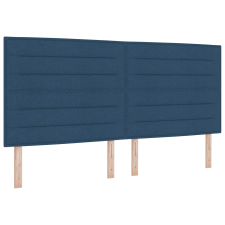 vidaXL Boxspring Ágy Mattal Kék 200x200 cm Textil (3340528) ágy és ágykellék