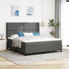 vidaXL Boxspring Ágy Mattal Sötét Szürke 180x200 cm Szövet ágy és ágykellék