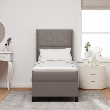 vidaXL Boxspring Ágy Mattal Taupe 80x200 cm Szövet ágy és ágykellék