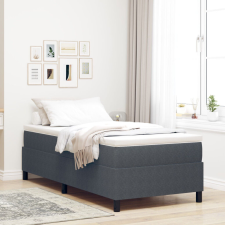 vidaXL Boxspring Ágy Sötétszürke 100x200 cm Bordás Szövet ágy és ágykellék