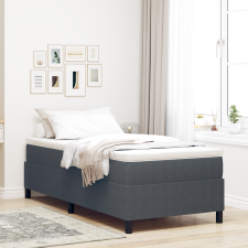 vidaXL Boxspring Ágy Sötétszürke 80x200 cm Pamut ágy és ágykellék