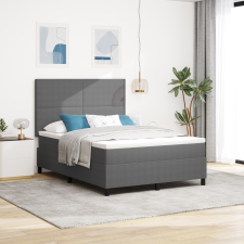 vidaXL Boxspringágy matraccal Világosszürke 140x200 cm Kordbársony ágy és ágykellék