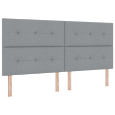 vidaXL Boxspringágy Mattal - Világosszürke, 200x200 cm, Szövet (3340585) ágy és ágykellék