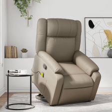vidaXL cappuccino műbőr dönthető masszázs- és állófotel masszázsfotel