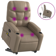 vidaXL cappuccino műbőr dönthető masszázs- és állófotel (3204671) masszázsfotel