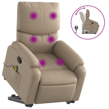 vidaXL cappuccino műbőr dönthető masszázs- és állófotel (3204899) masszázsfotel