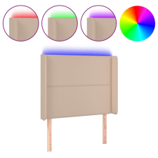 vidaXL cappuccino műbőr LED-es fejtámla 103x16x118/128 cm (3123997) ágy és ágykellék