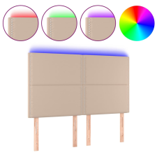 vidaXL cappuccino műbőr LED-es fejtámla 144x5x118/128 cm (3122379) ágy és ágykellék