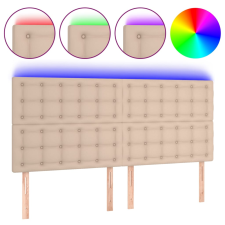 vidaXL cappuccino műbőr LED-es fejtámla 160x5x118/128 cm (3122525) ágy és ágykellék
