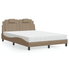 vidaXL cappuccino színű műbőr ágy matraccal 140 x 190 cm ágy és ágykellék