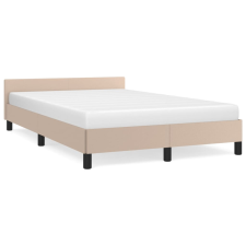 vidaXL cappuccino színű műbőr ágykeret fejtámlával 120x190 cm ágy és ágykellék