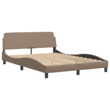 vidaXL cappuccino színű műbőr ágykeret fejtámlával 140x190 cm (373182) ágy és ágykellék