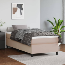 vidaXL cappuccino színű műbőr rugós ágy matraccal 100 x 200 cm ágy és ágykellék