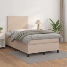 vidaXL cappuccino színű műbőr rugós ágy matraccal 120 x 200 cm ágy és ágykellék