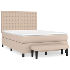 vidaXL cappuccino színű műbőr rugós ágy matraccal 140 x 200 cm ágy és ágykellék