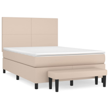 vidaXL cappuccino színű műbőr rugós ágy matraccal 140 x 200 cm ágy és ágykellék