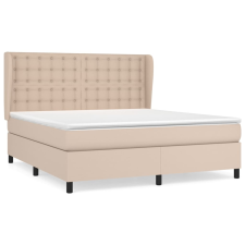 vidaXL cappuccino színű műbőr rugós ágy matraccal 180 x 200 cm (3129050) ágy és ágykellék