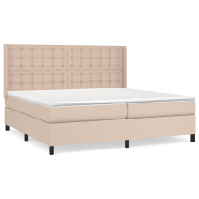 vidaXL cappuccino színű műbőr rugós ágy matraccal 200 x 200 cm (3132524) ágy és ágykellék
