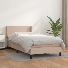 vidaXL cappuccino színű műbőr rugós ágy matraccal 80 x 200 cm ágy és ágykellék