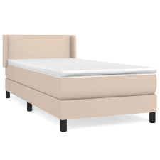 vidaXL cappuccino színű műbőr rugós ágy matraccal 90 x 190 cm (3130696) ágy és ágykellék