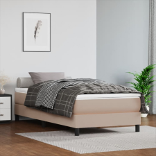 vidaXL cappuccino színű műbőr rugós ágy matraccal 90 x 200 cm ágy és ágykellék