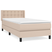 vidaXL cappuccino színű műbőr rugós ágy matraccal 90 x 200 cm (3130762) ágy és ágykellék