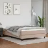 vidaXL cappuccino színű műbőr rugós ágykeret 140x190 cm