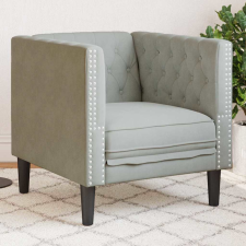 vidaXL Chesterfield Kanapé Szék Világosszürke 71 x 74.5 x 70.5 cm bútor