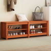 vidaXL Cipőpad polcokkal Viaszbarna 160 x 36.5 x 50 cm Tömör fenyőfa