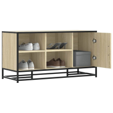 vidaXL cipőpad Sonoma tölgy 100x40x53,5 cm Gépi fa és fém bútor