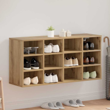 vidaXL Cipőszekrény polcokkal kézműves tölgy 103x30x51 cm Faanyag bútor