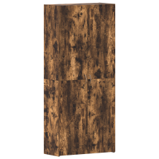 vidaXL Cipőtartó Füstölt Tölgy 80x35,5x180 cm Műszaki Fa (3333840) bútor