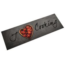 vidaXL Cooking feliratos mosható bársony konyhaszőnyeg 45 x 150 cm lakástextília