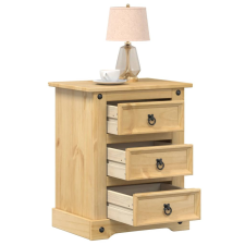 vidaXL Corona tömör fenyőfa éjjeliszekrény 53x39x66 cm bútor