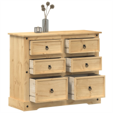 vidaXL Corona tömör fenyőfa komód 110x43x91 cm bútor
