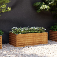 vidaXL corten acél kerti magaságyás 100 x 50 x 36 cm kerti tárolás