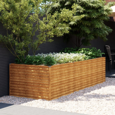 vidaXL corten acél kerti magaságyás 290x100x69 cm kerti tárolás