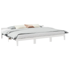 vidaXL családi ágykeret matrac nélkül fehér 270x200cm tömör fa fenyőfa ágy és ágykellék
