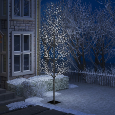 vidaXL Cseresznyevirágos karácsonyfa 1200 db hideg fehér LED-del 400cm karácsonyi dekoráció