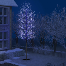 vidaXL Cseresznyevirágos karácsonyfa 2000 db kék LED-del 500 cm karácsonyi dekoráció